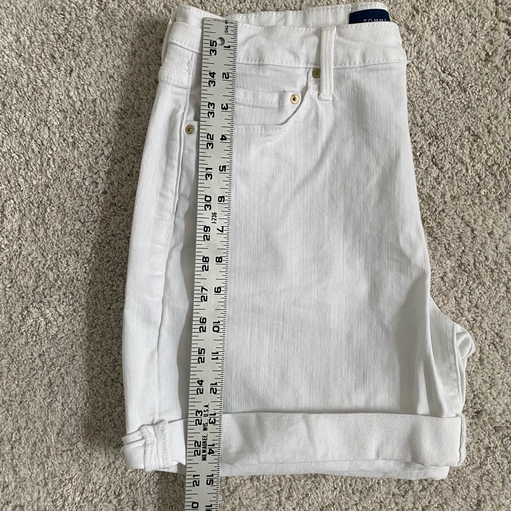 Bundle Tommy Hilfiger White, Denim & Navy Gingham Women’s Shorts Size 10 - Picture 5 of 11